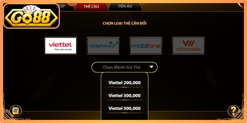 Nhận thưởng dưới dạng thẻ cào