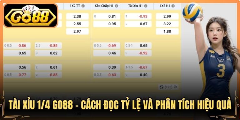 Tài Xỉu 1/4 Go88 – Cách Đọc Tỷ Lệ Và Phân Tích Hiệu Quả